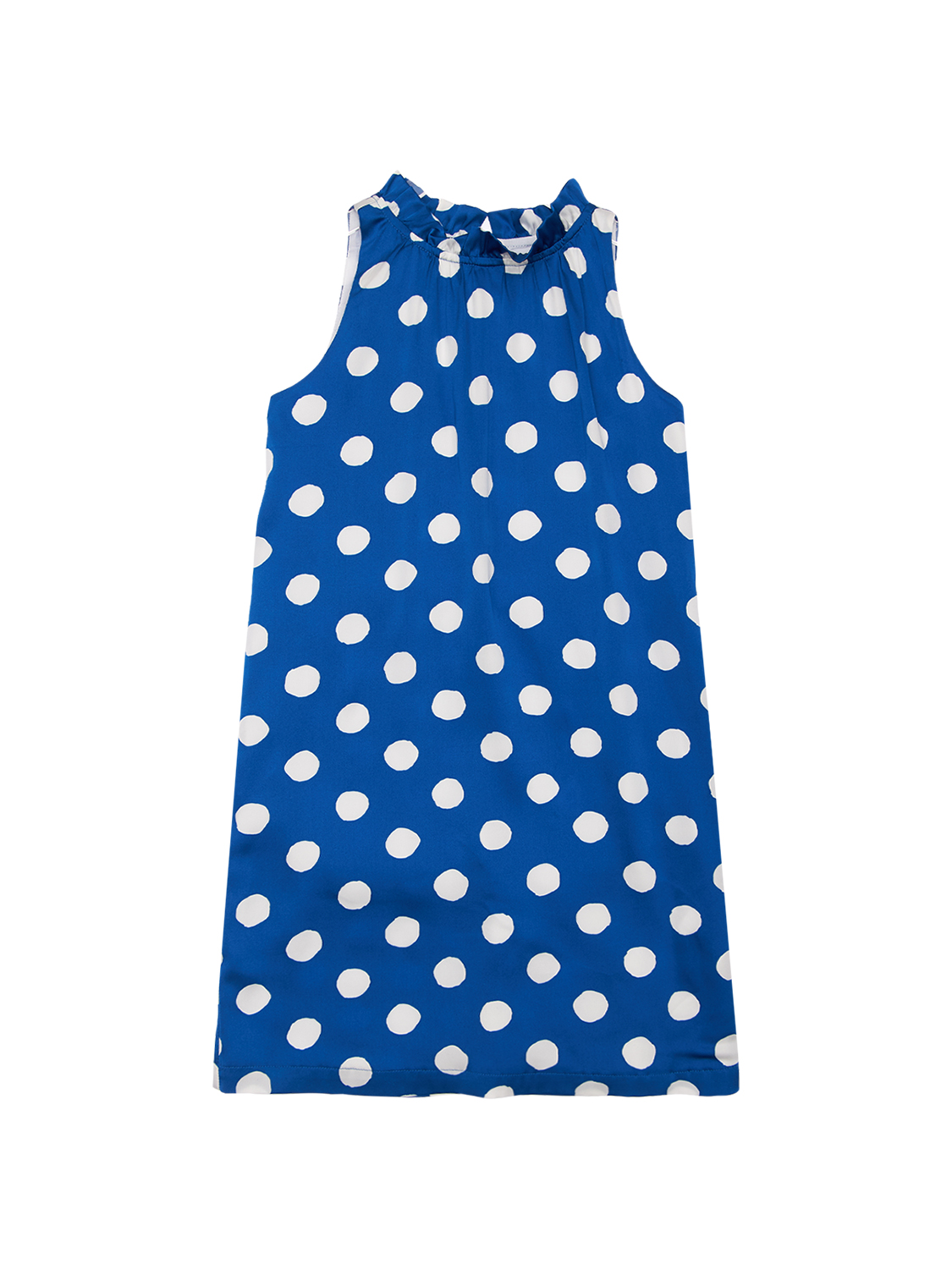 Langes Kleid Aus Satin Mit Punkten