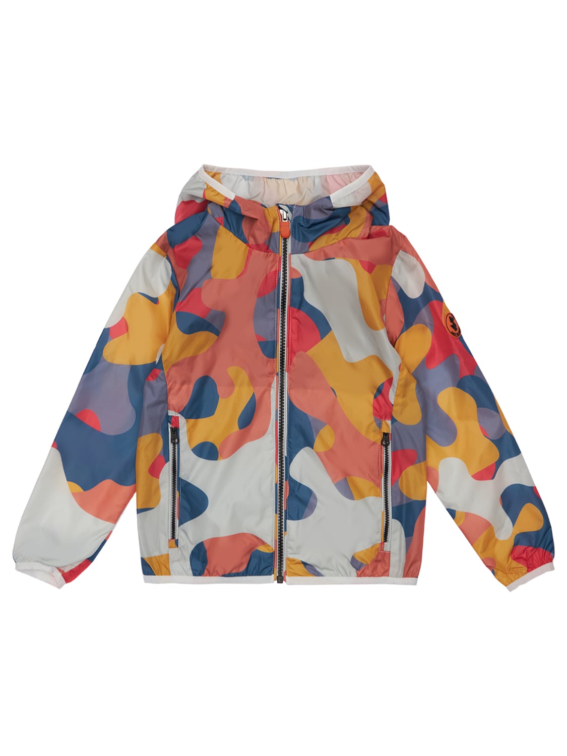 Save The Duck Kids' Camouflage Print Nylon Jacket In Multicolor