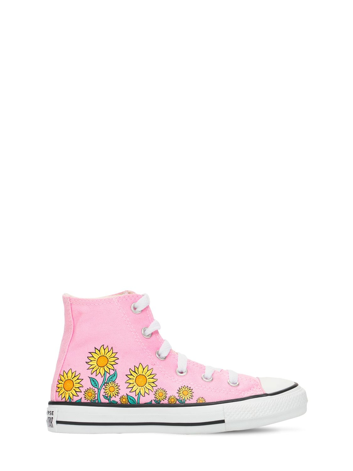 pink sunflower converse