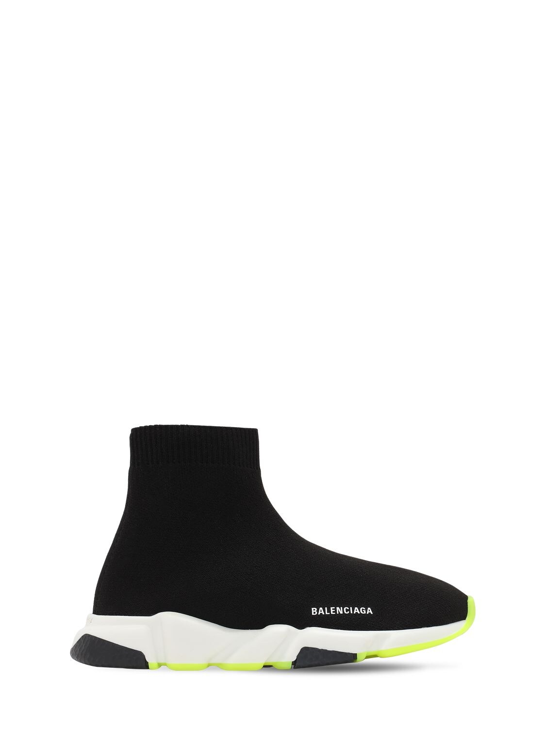 Balenciaga Kids' Knit Sock Sneakers In Black