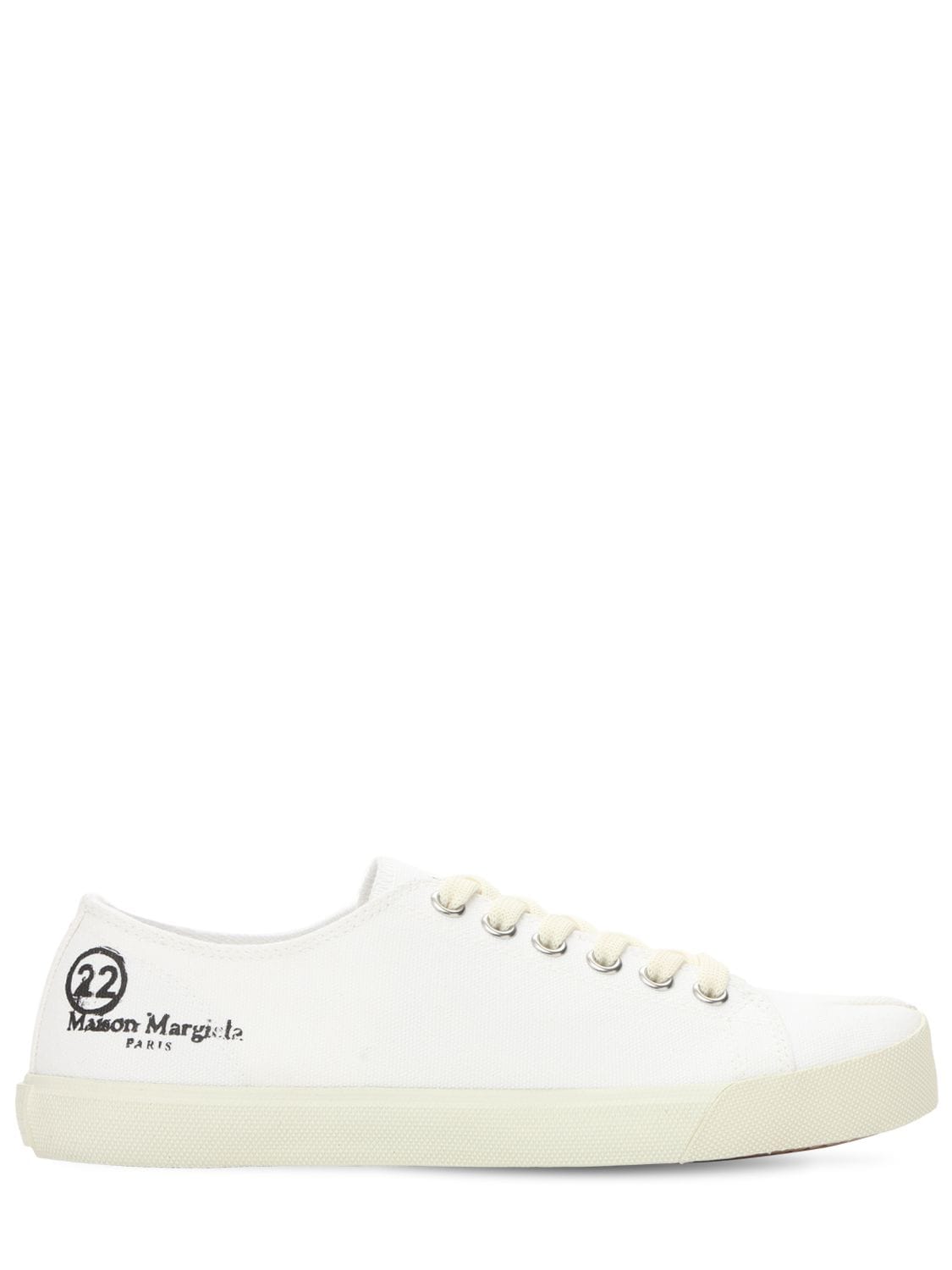 Maison Margiela 20毫米“vandal”帆布运动鞋 In White