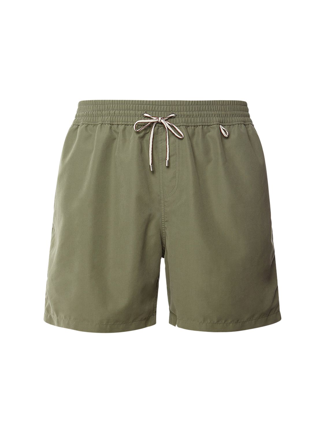 Loro Piana Green Bay Soft Albatros Swim Shorts In Army Green