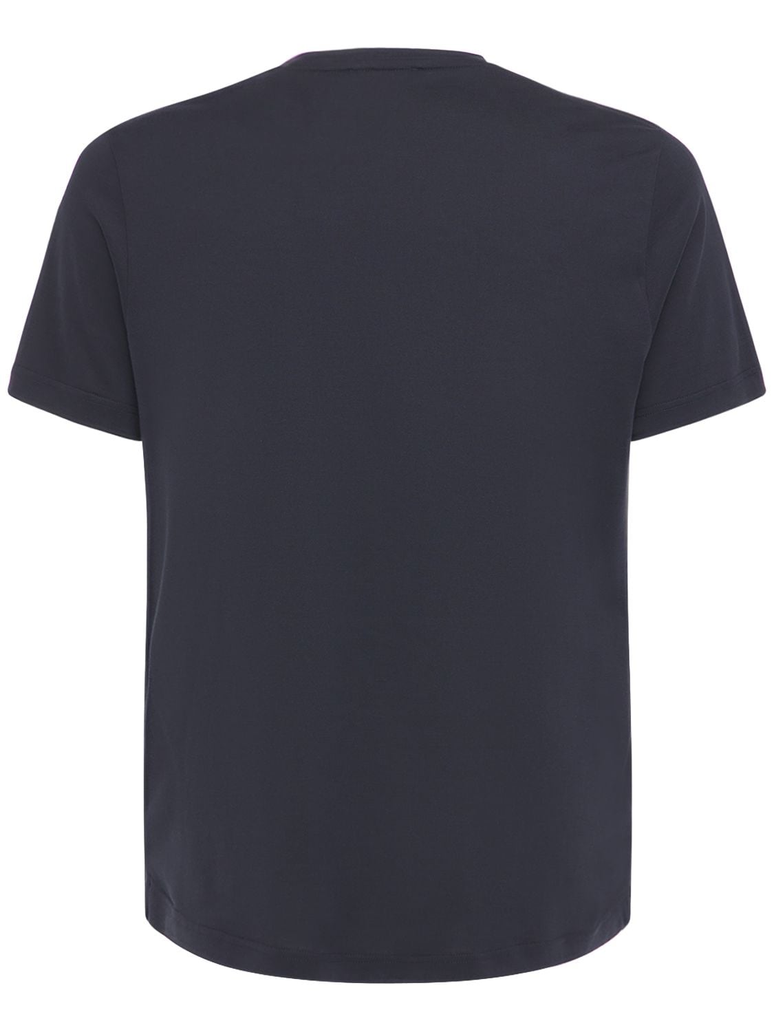 Shop Loro Piana Silk & Cotton Soft Jersey T-shirt In Navy