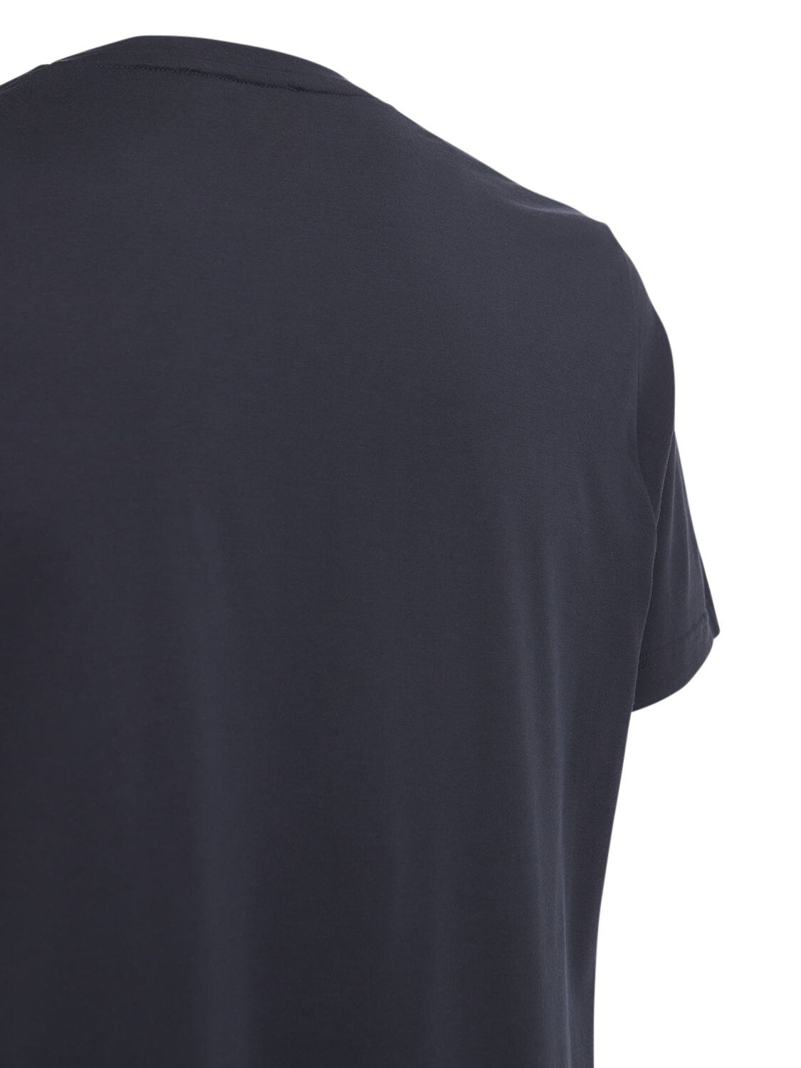 Shop Loro Piana Silk & Cotton Soft Jersey T-shirt In Navy