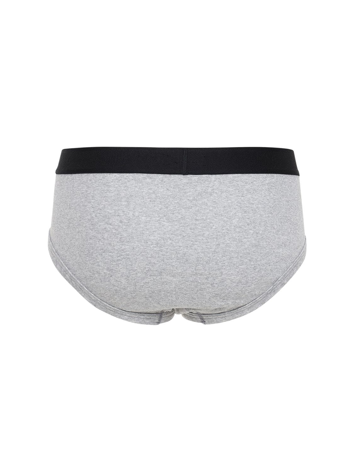 Shop Tom Ford Pack Of 2 Logo Stretch Cotton Briefs In Grey