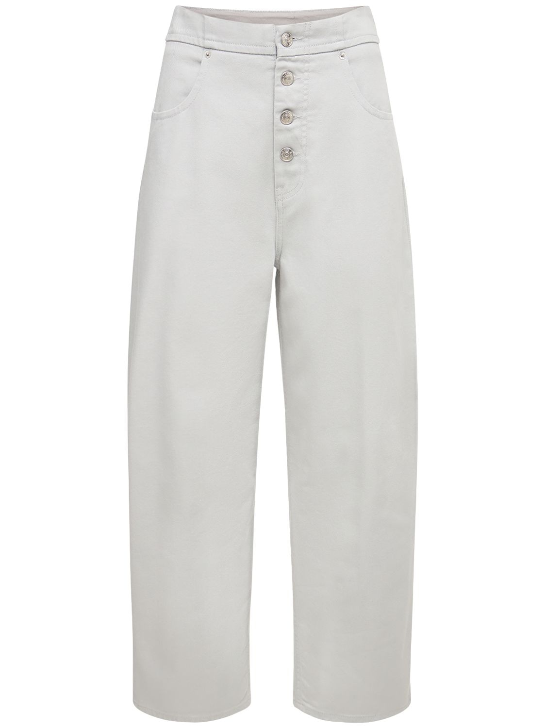 Mm6 Maison Margiela High Waist Straight Denim Jeans In Grey