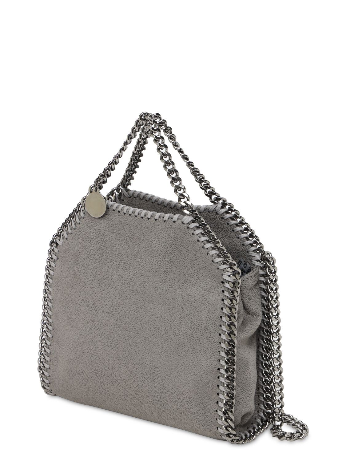 Shop Stella Mccartney Tiny Falabella Bag In Light Grey