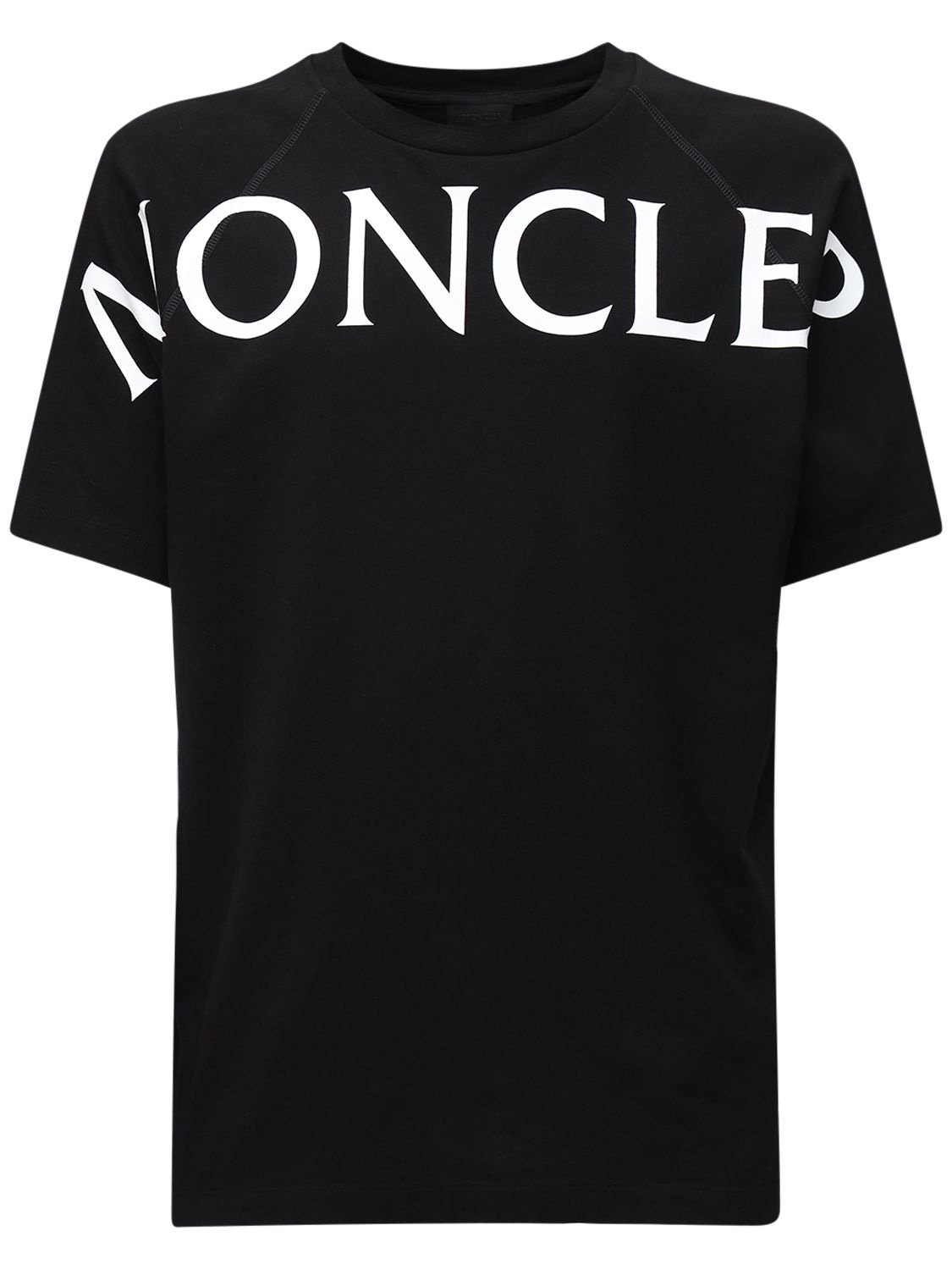 Moncler Oversize Cotton Jersey T-shirt In Black