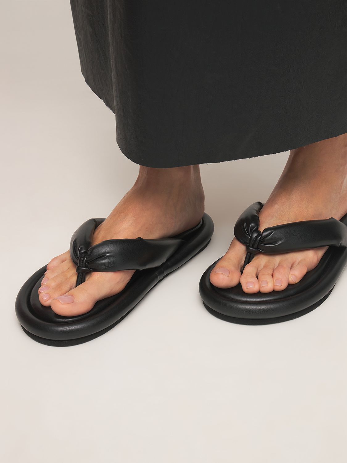 MM6 MAISON MARGIELA 10mm Padded Faux Leather Flip Flops
