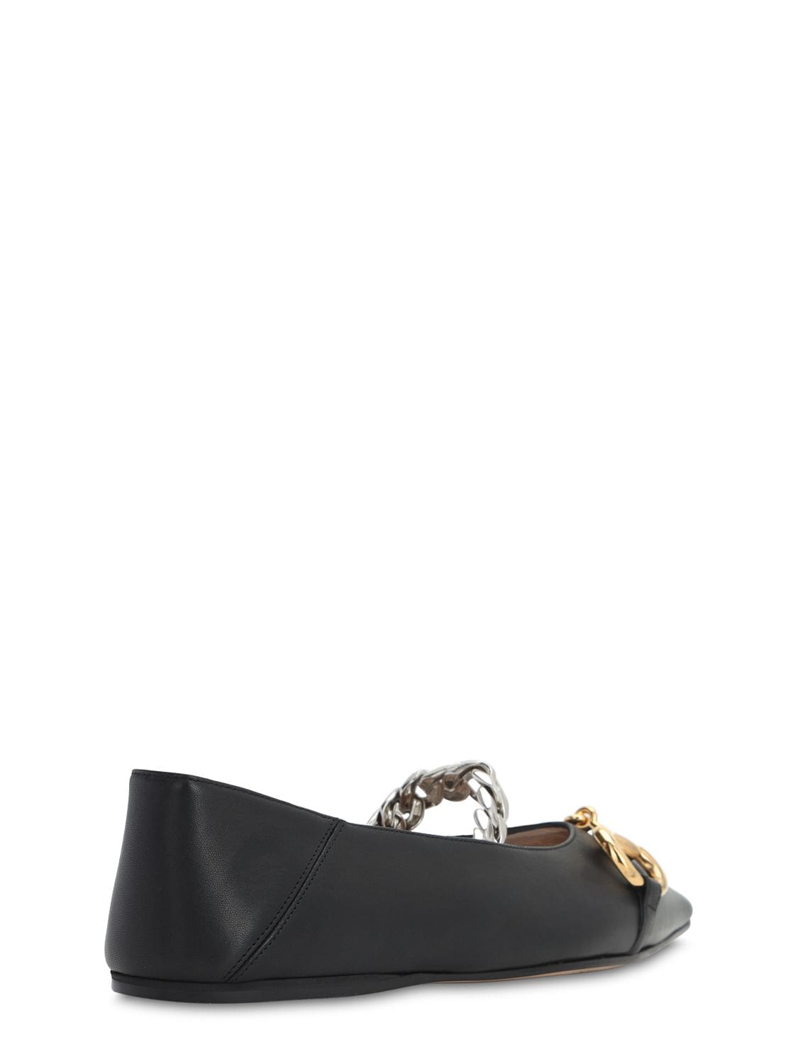 gucci deva ballet flats with chain and horsebit
