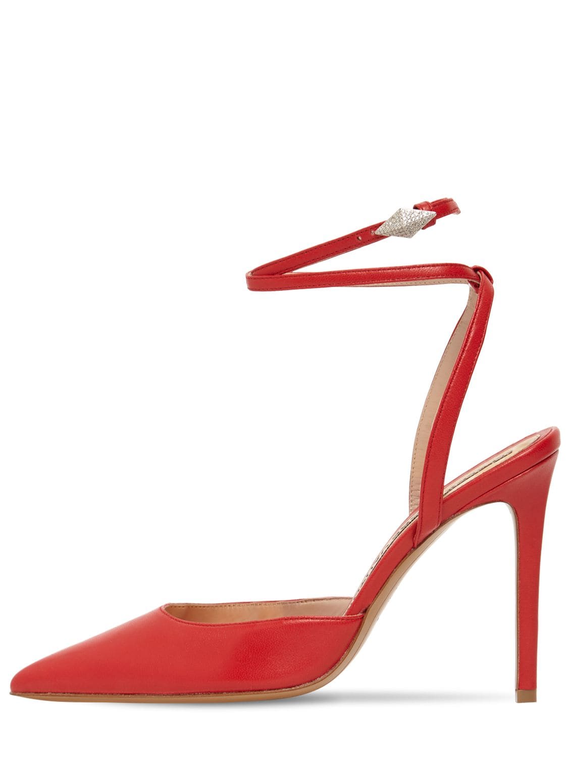 Alexandre Vauthier 100mm Aoki Leather Pumps In Red