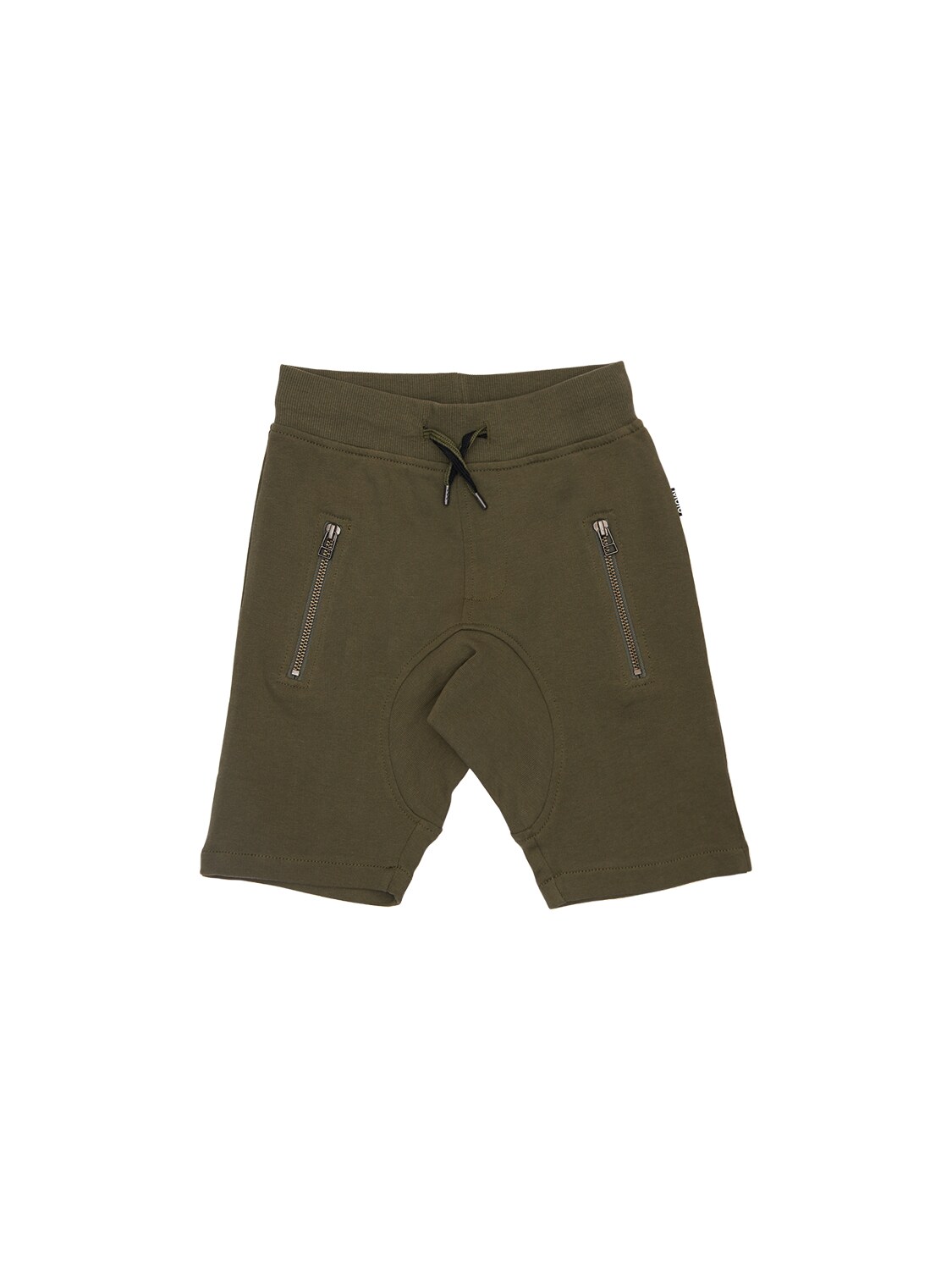 Molo Kids' Ashton Cotton Blend Shorts In Military Green