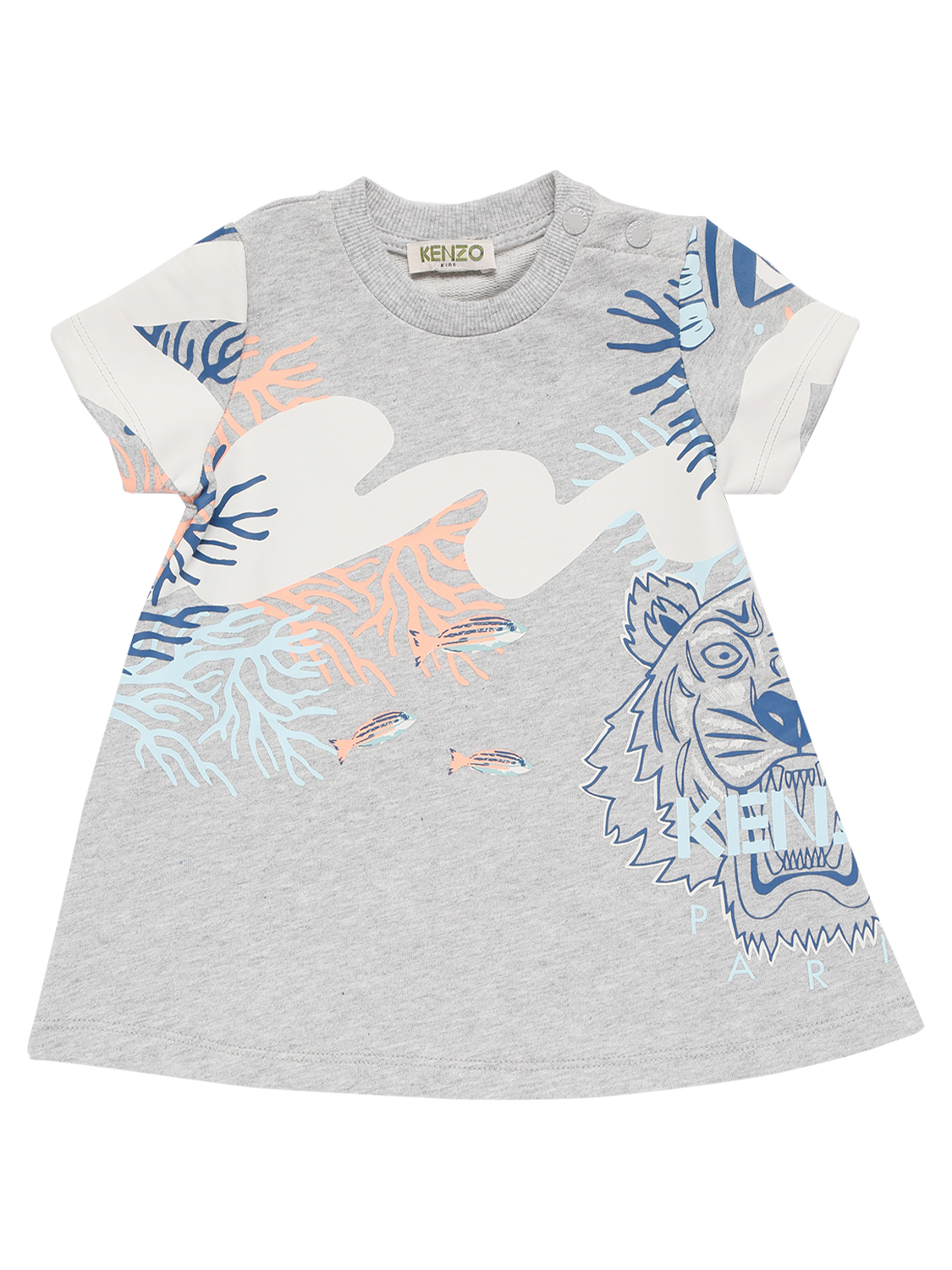 Kleid Aus Baumwolle Mit Tigerdruck