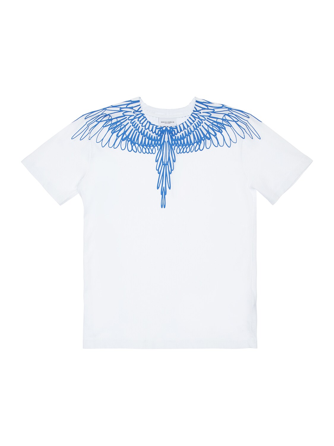 MARCELO BURLON COUNTY OF MILAN 羽翼印花棉质平纹针织T恤,73IOEM001-QJAWMA2