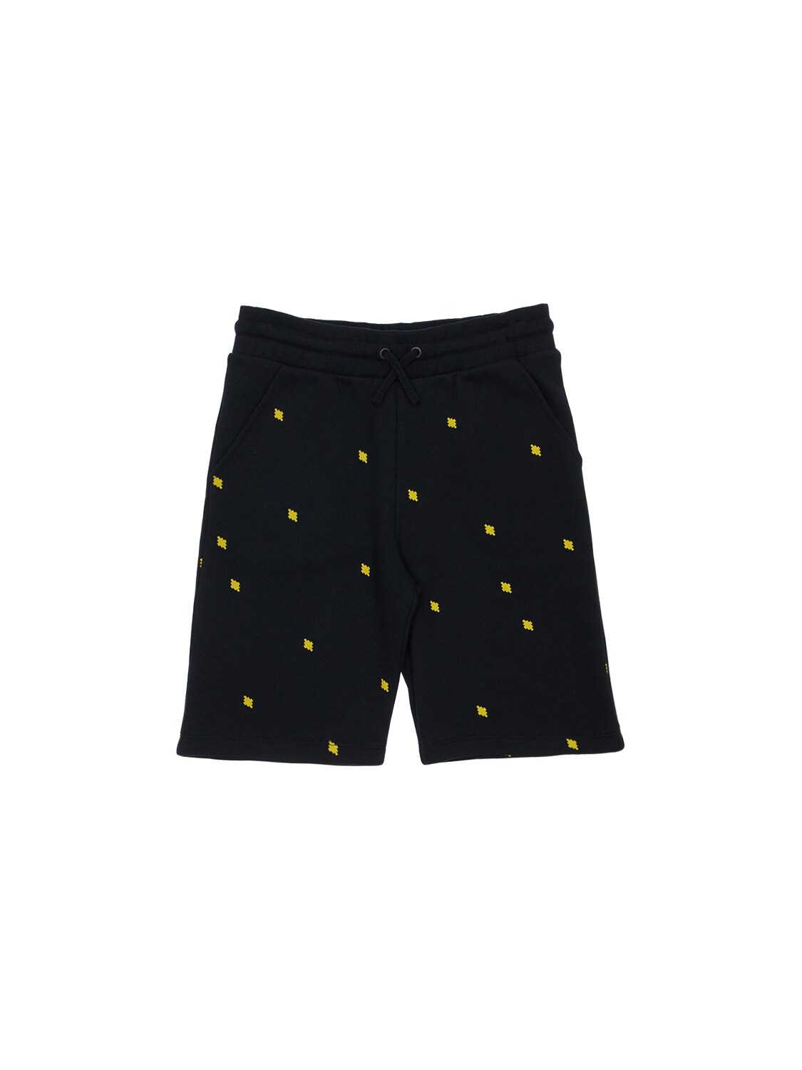 MARCELO BURLON COUNTY OF MILAN ALL OVER LOGO COTTON SWEAT SHORTS,73IOEM032-QJAXMA2