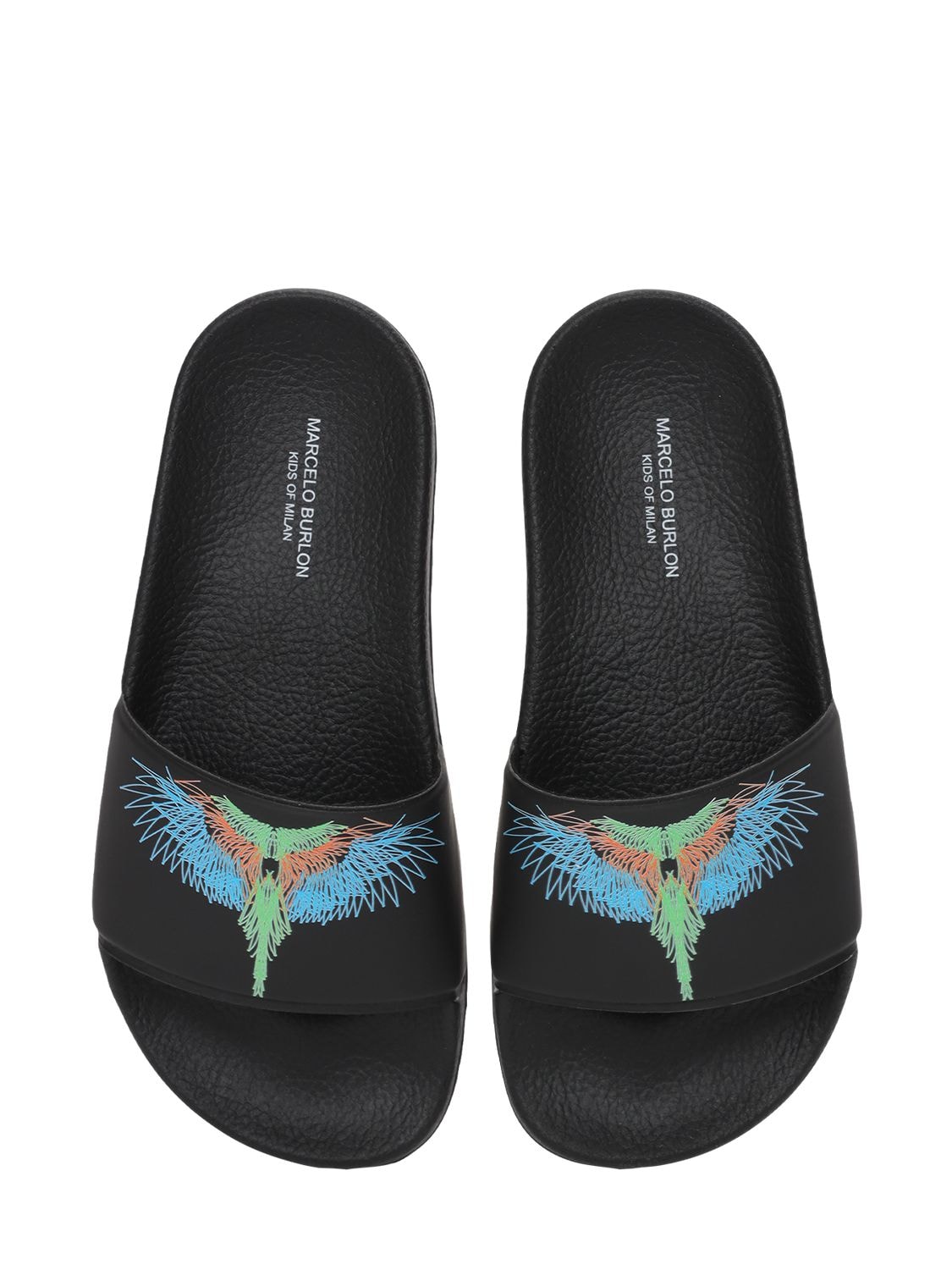 Burlon County Of Milan - Wings print slide sandals - Luisaviaroma