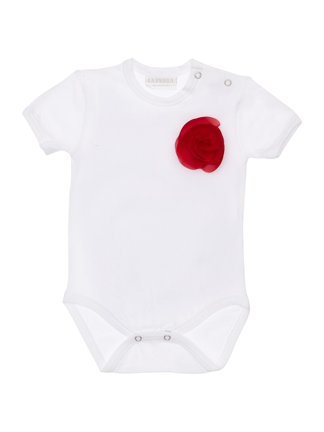 La Perla Babies' Lvr棉质连体衣、发带&袜子 In Red