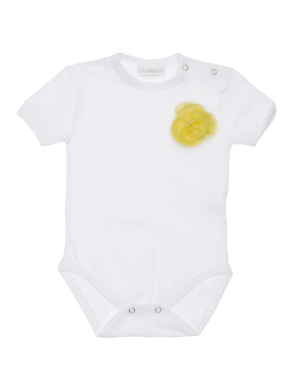 La Perla Babies' Lvr棉质连体衣、发带&袜子 In Yellow