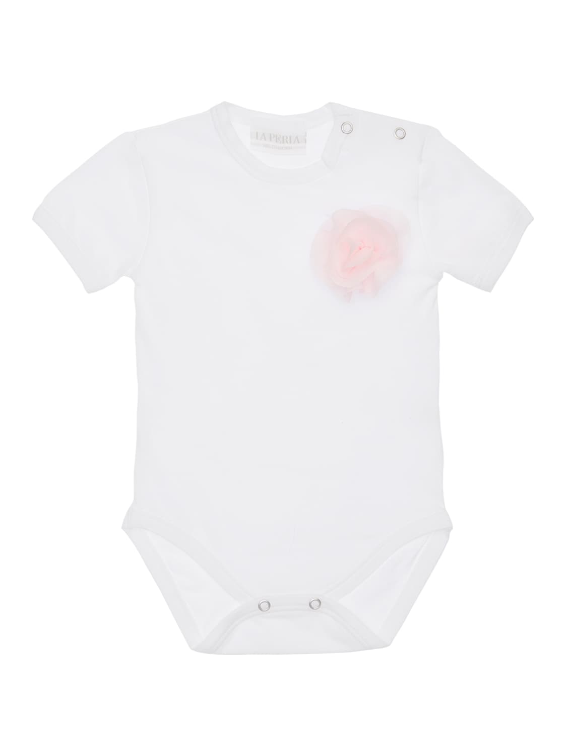 La Perla Babies' Lvr Cotton Bodysuit, Headband & Socks In Pink
