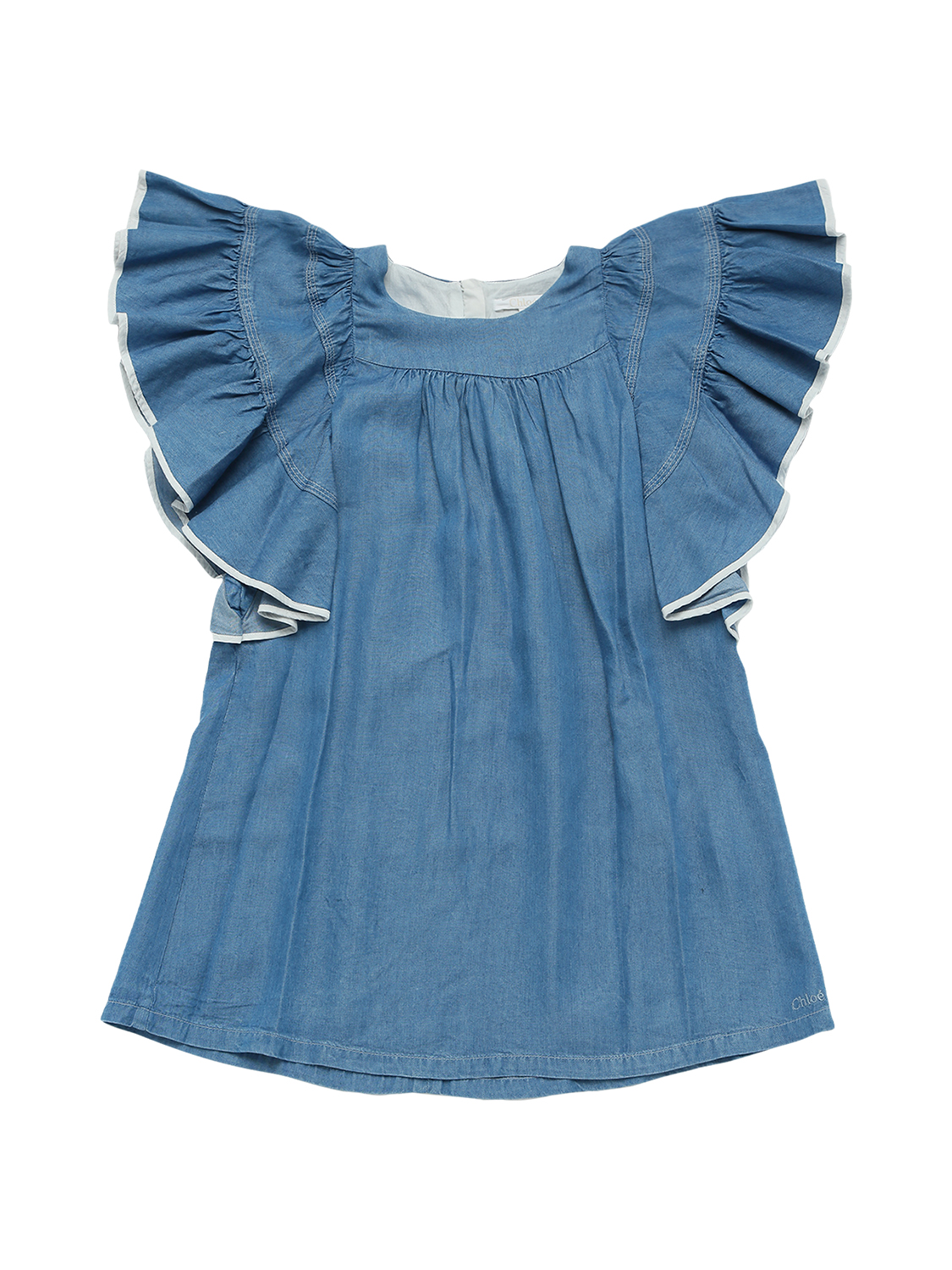 Kleid Aus Tencel Mit Rüschenärmeln