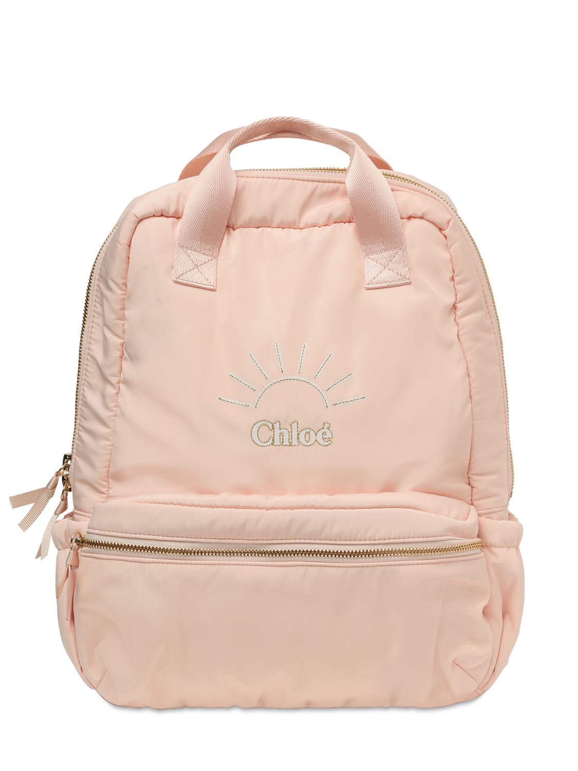 pink canvas backpack