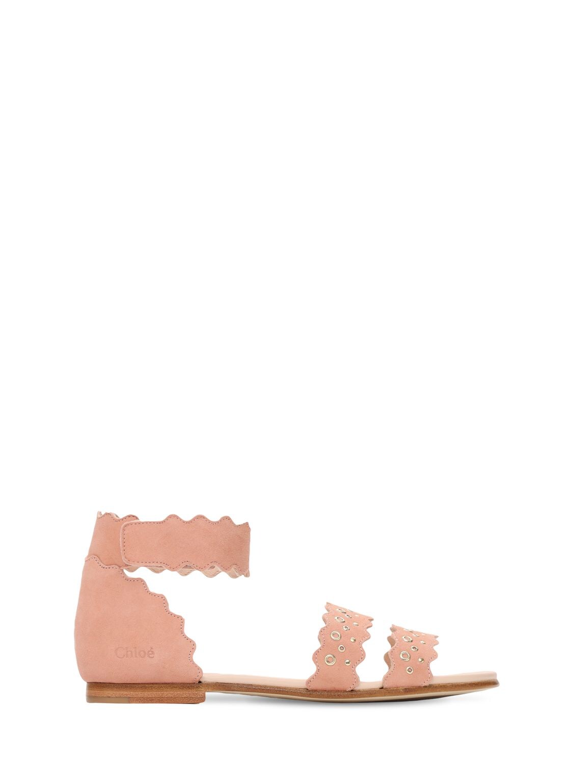 Chloé Kids' Leather Sandals In Pink