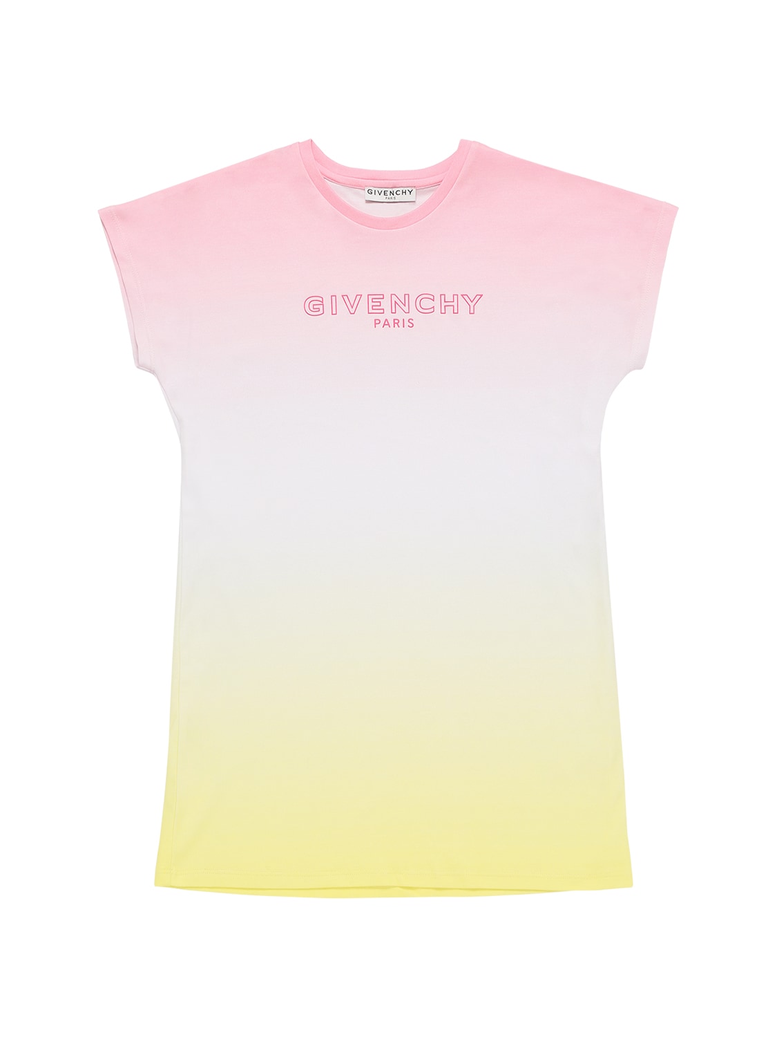 Givenchy Kids' Rubberized Logo Cotton Interlock Dress In Multicolor