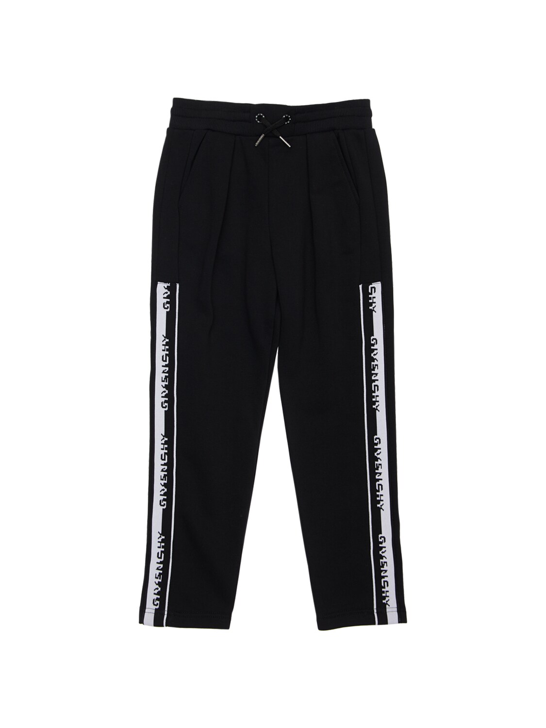 GIVENCHY COTTON SWEATPANTS W/ LOGO JACQUARD,73IOFK074-MDLC0