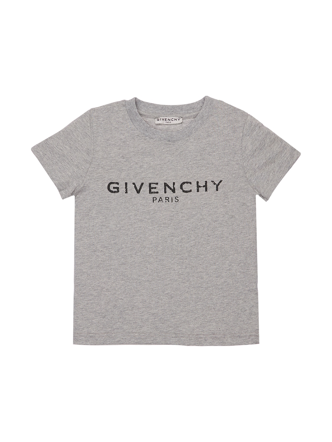Givenchy Kids' Logo Printed Cotton Jersey T-shirt In Grey
