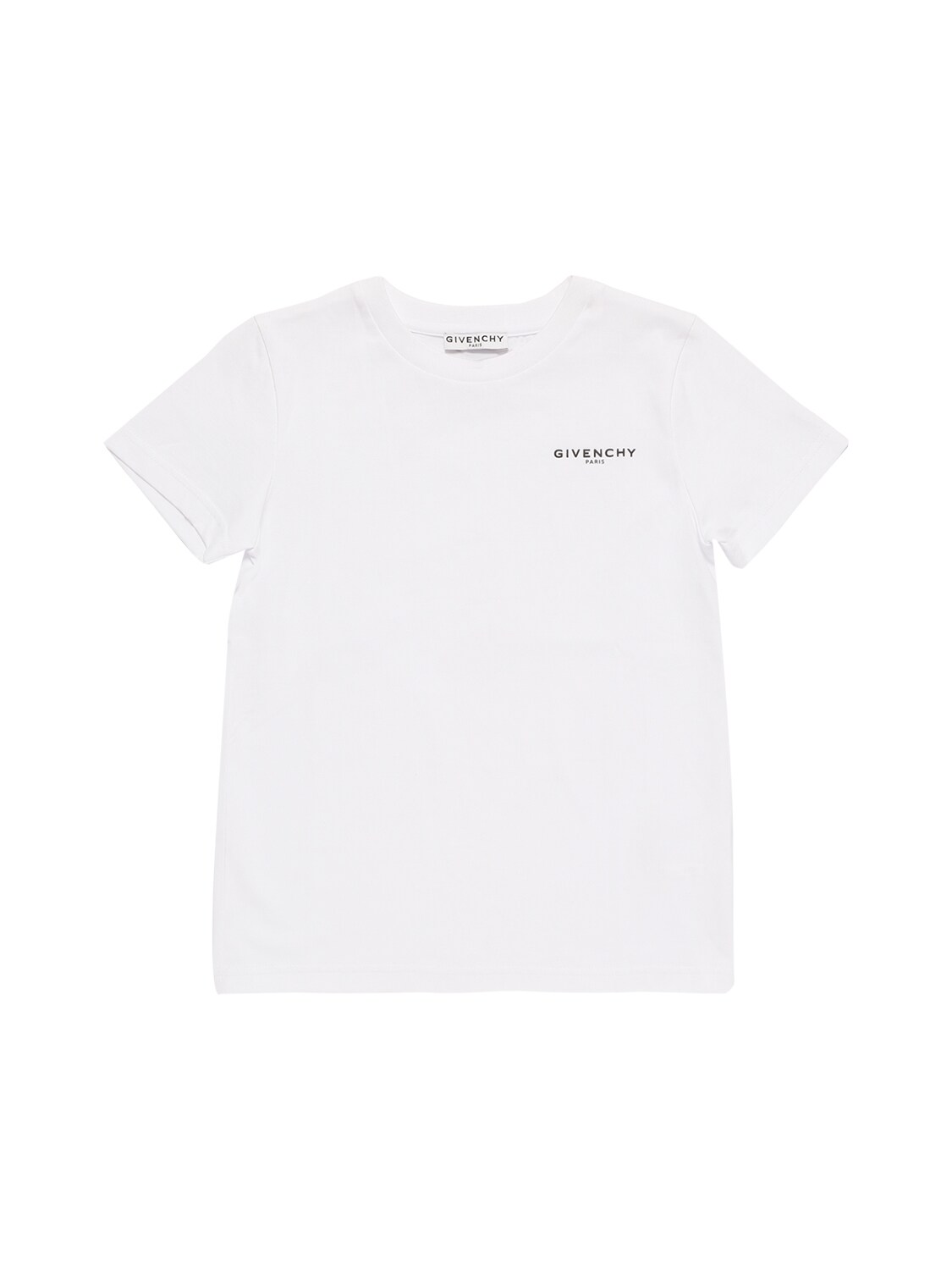 Givenchy Kids' Logo Print Cotton Jersey T-shirt In Bianco
