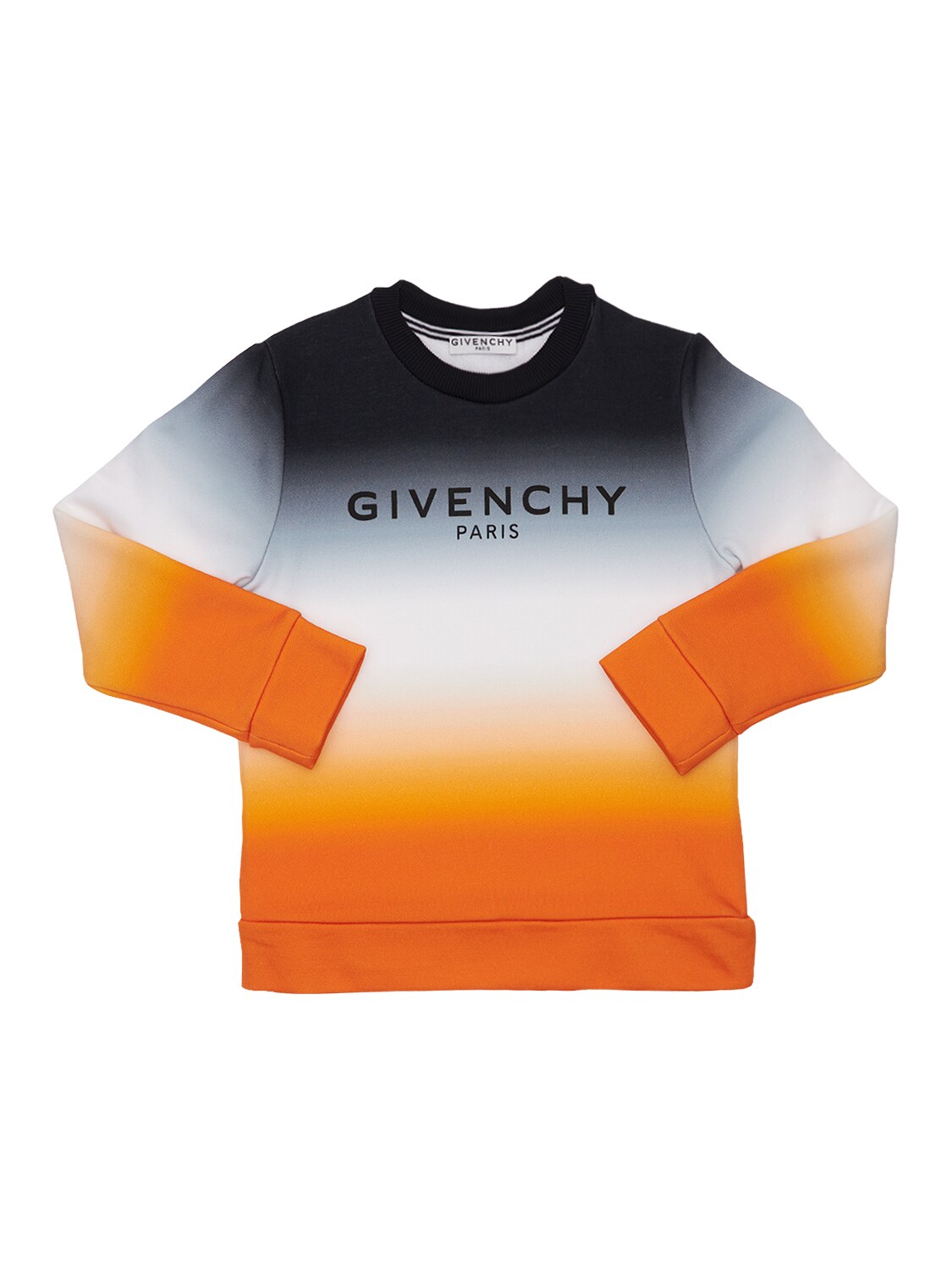 GIVENCHY GRADIENT LOGO PRINT COTTON SWEATSHIRT,73IOFL050-TTQ00