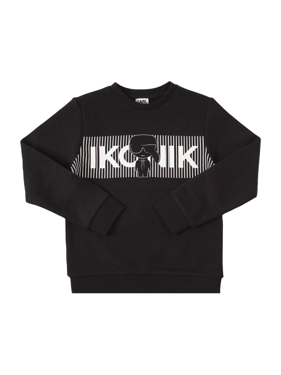 KARL LAGERFELD PRINTED COTTON BLEND SWEATSHIRT,73IOFO020-MDLC0