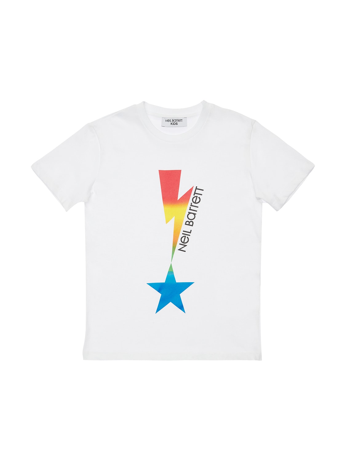 NEIL BARRETT 闪电印图织棉T恤,73IOFU005-MDAX0