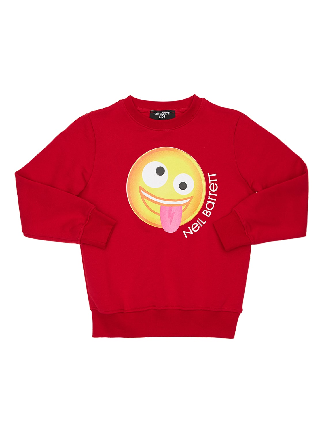 NEIL BARRETT EMOJI PRINT COTTON SWEATSHIRT,73IOFU016-MDQW0