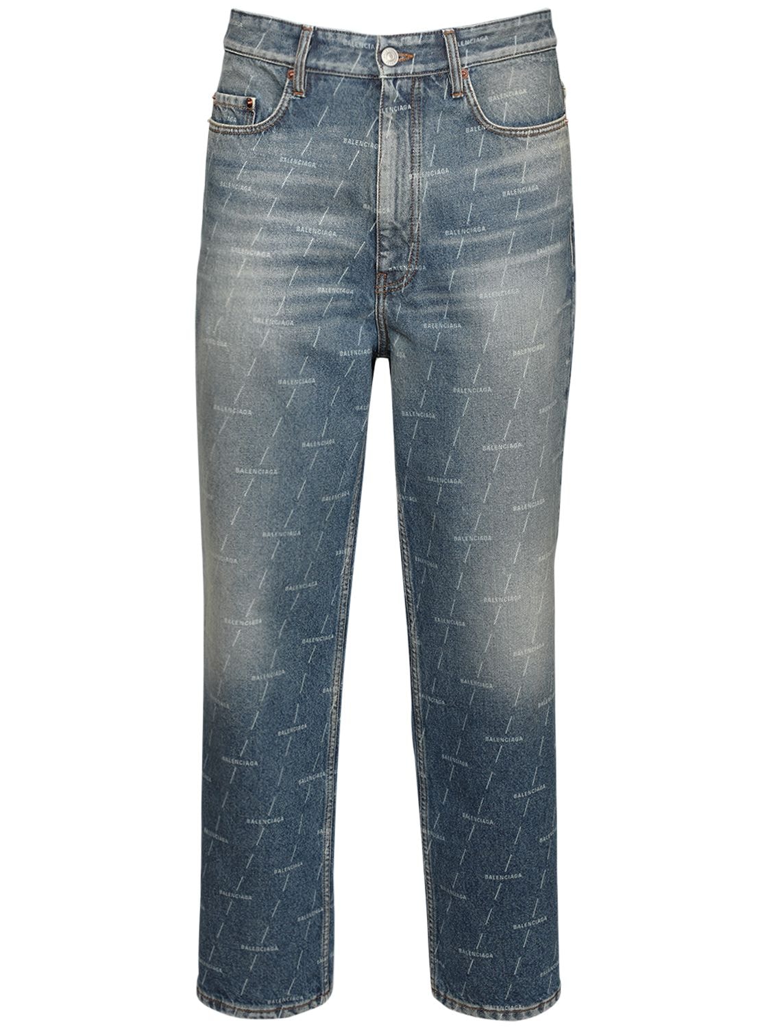 balenciaga logo print jeans