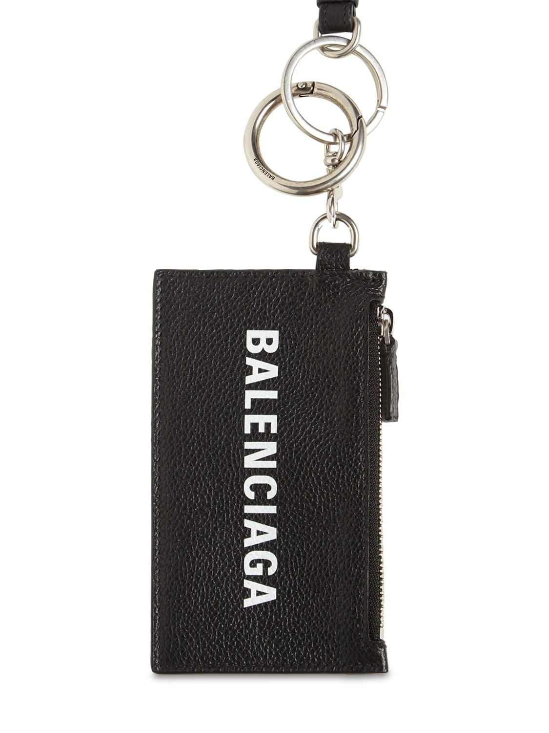 reductor Skrøbelig Goneryl Balenciaga Logo Leather Case & Keychain In Black | ModeSens