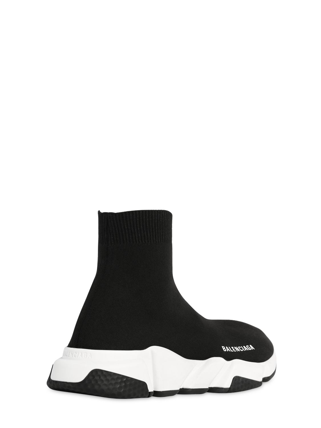 Shop Balenciaga Speed Knit Sport Sneakers In Black,white