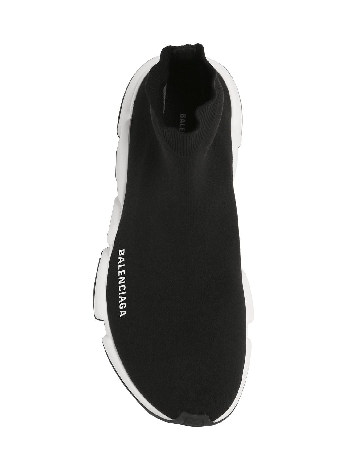 Shop Balenciaga Speed Knit Sport Sneakers In Black,white