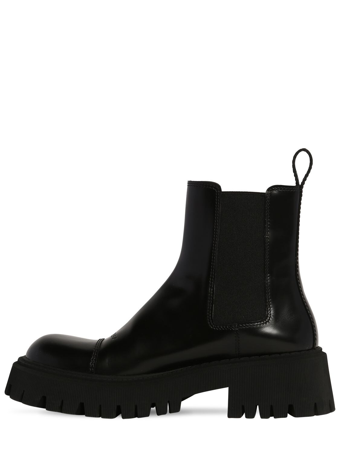 Shop Balenciaga Tractor Bootie L20 Leather Boots In Black