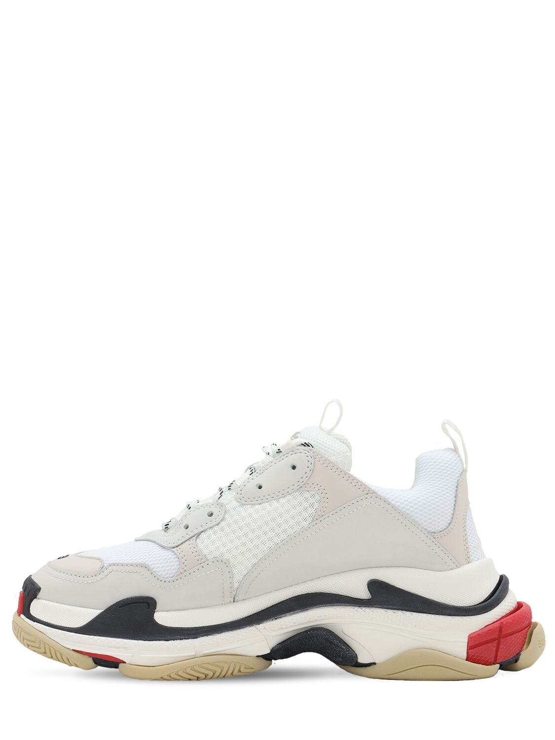Balenciaga M Triple S Tricolour Sole Sneakers In White | ModeSens