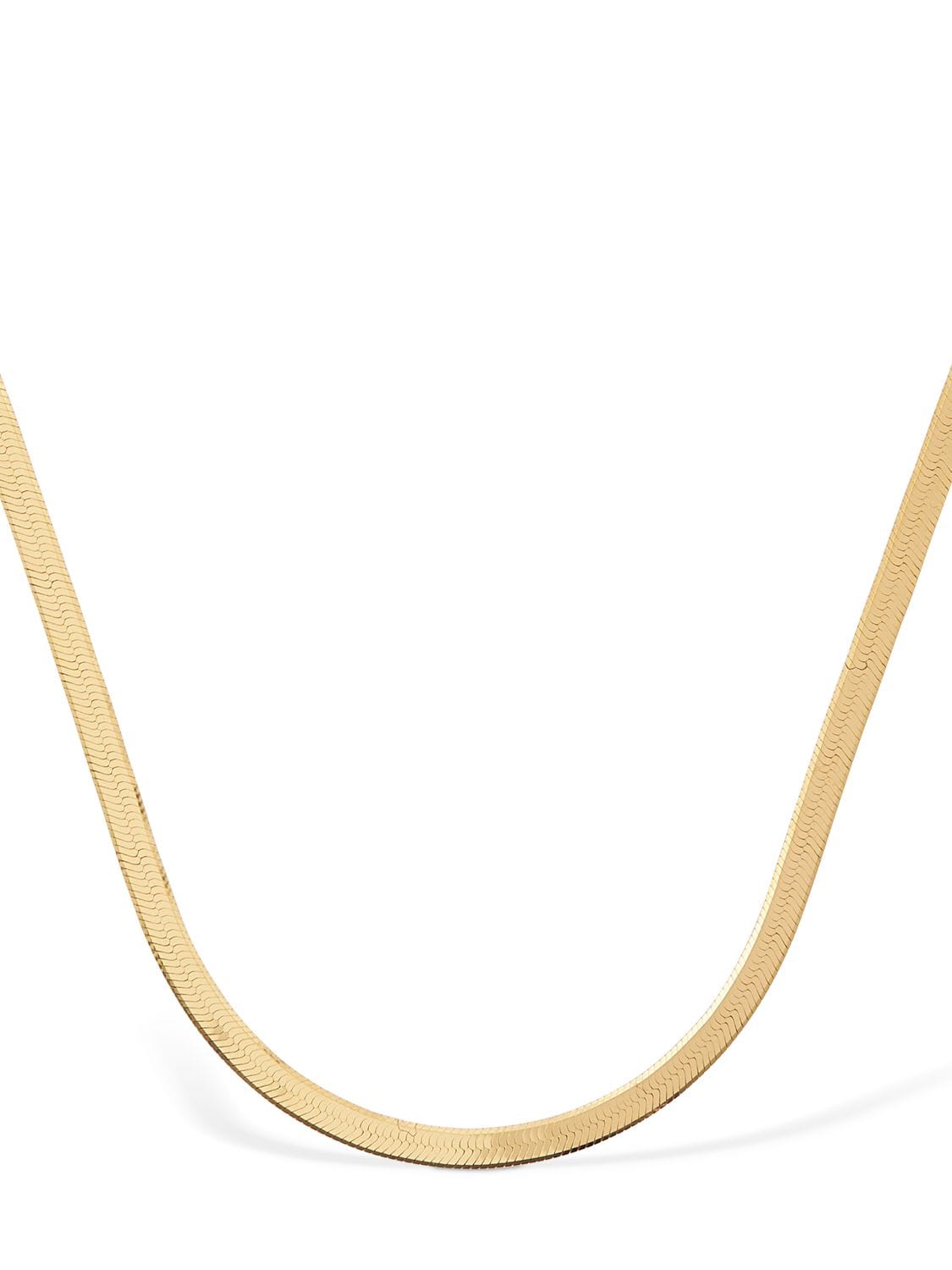 Shop Maria Black Mio Chain Necklace In Gold