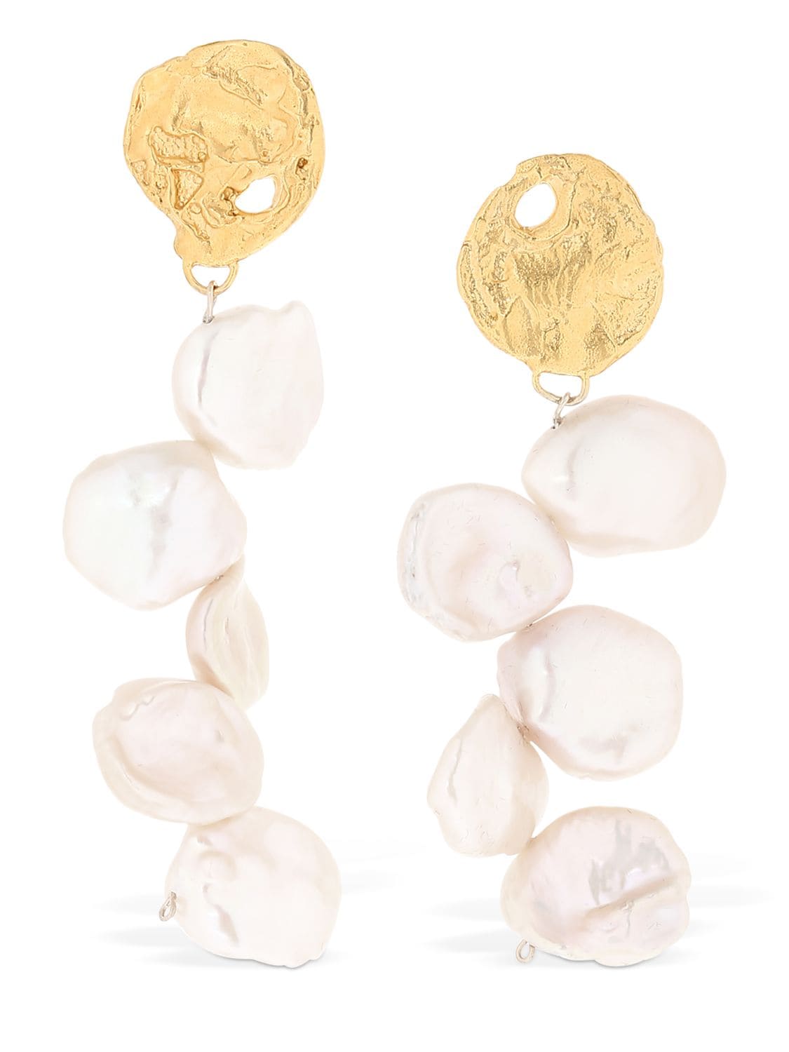 Shop Alighieri La Jetée Earrings In Gold,pearl