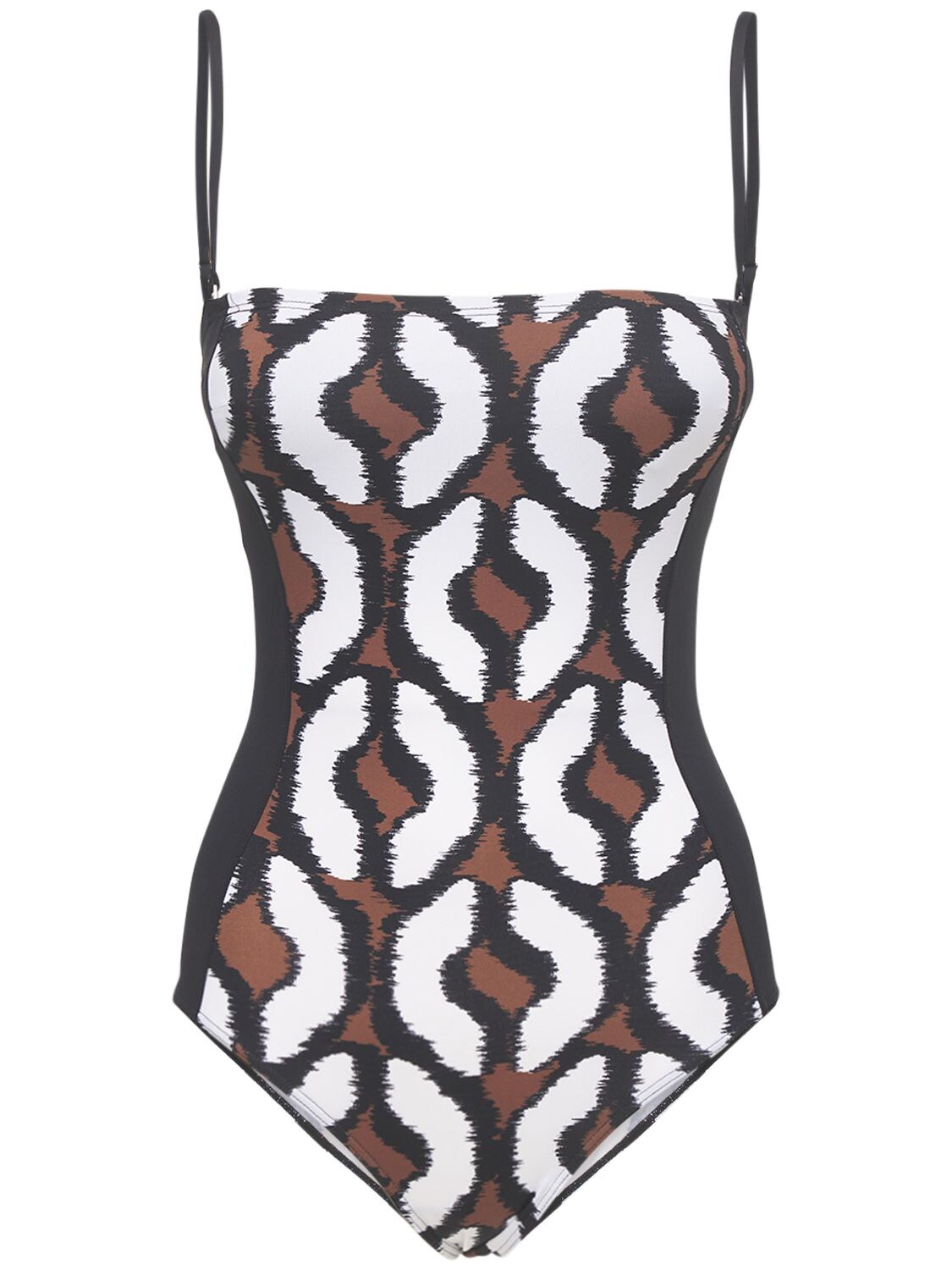 Printed Bustier One Piece Swimsuit