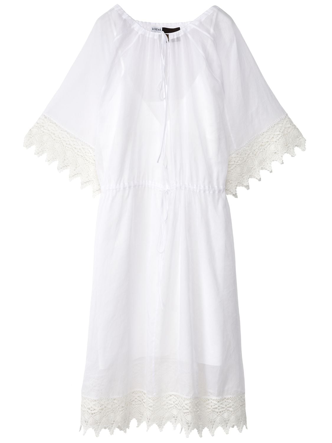 LOEWE PAULA'S IBIZA SHEER COTTON DRESS,73IQ8Q005-MJEWMA2