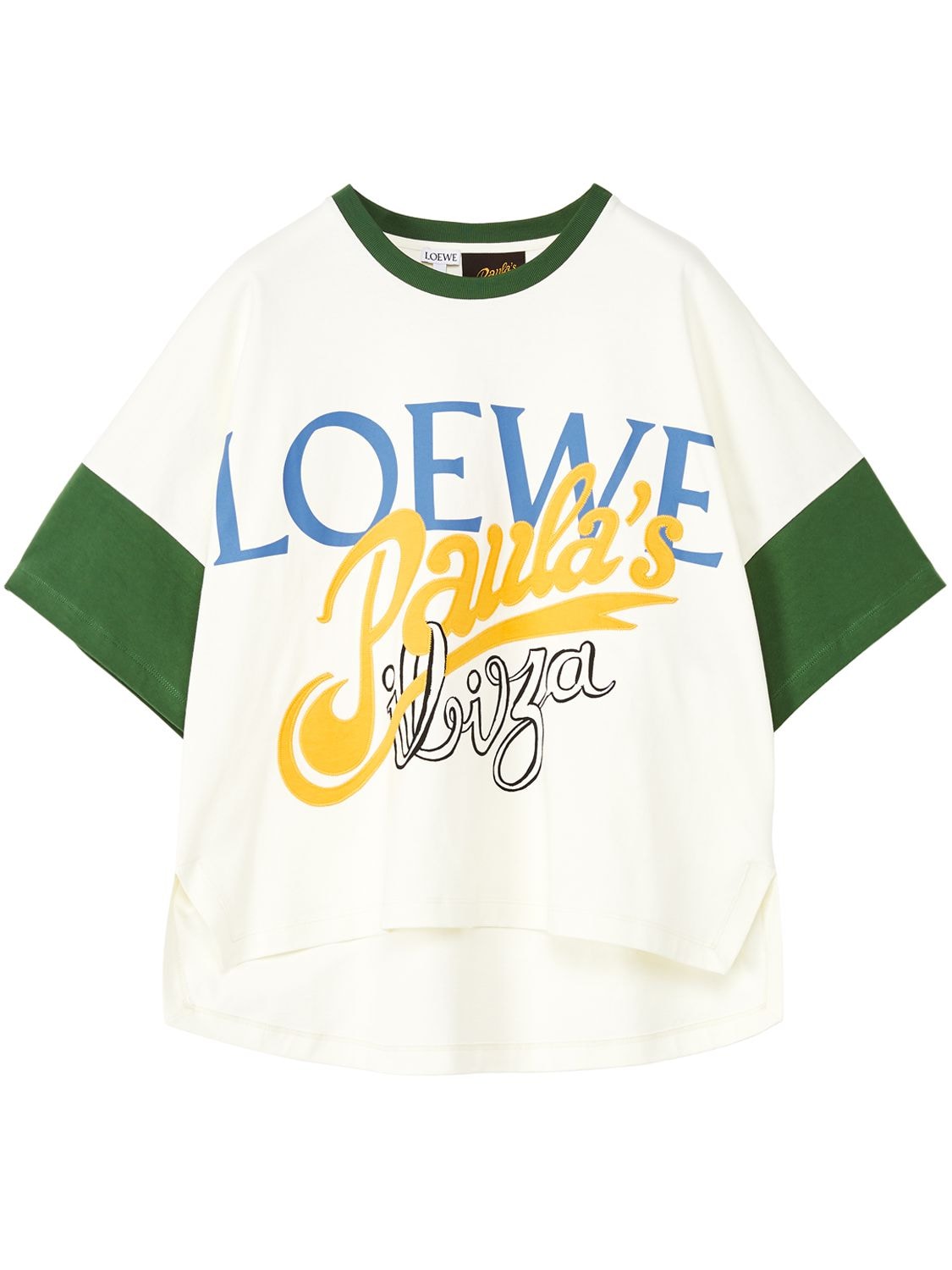LOEWE LOGO棉质平纹针织大廓型T恤,73IQ8Q027-MJE4OQ2