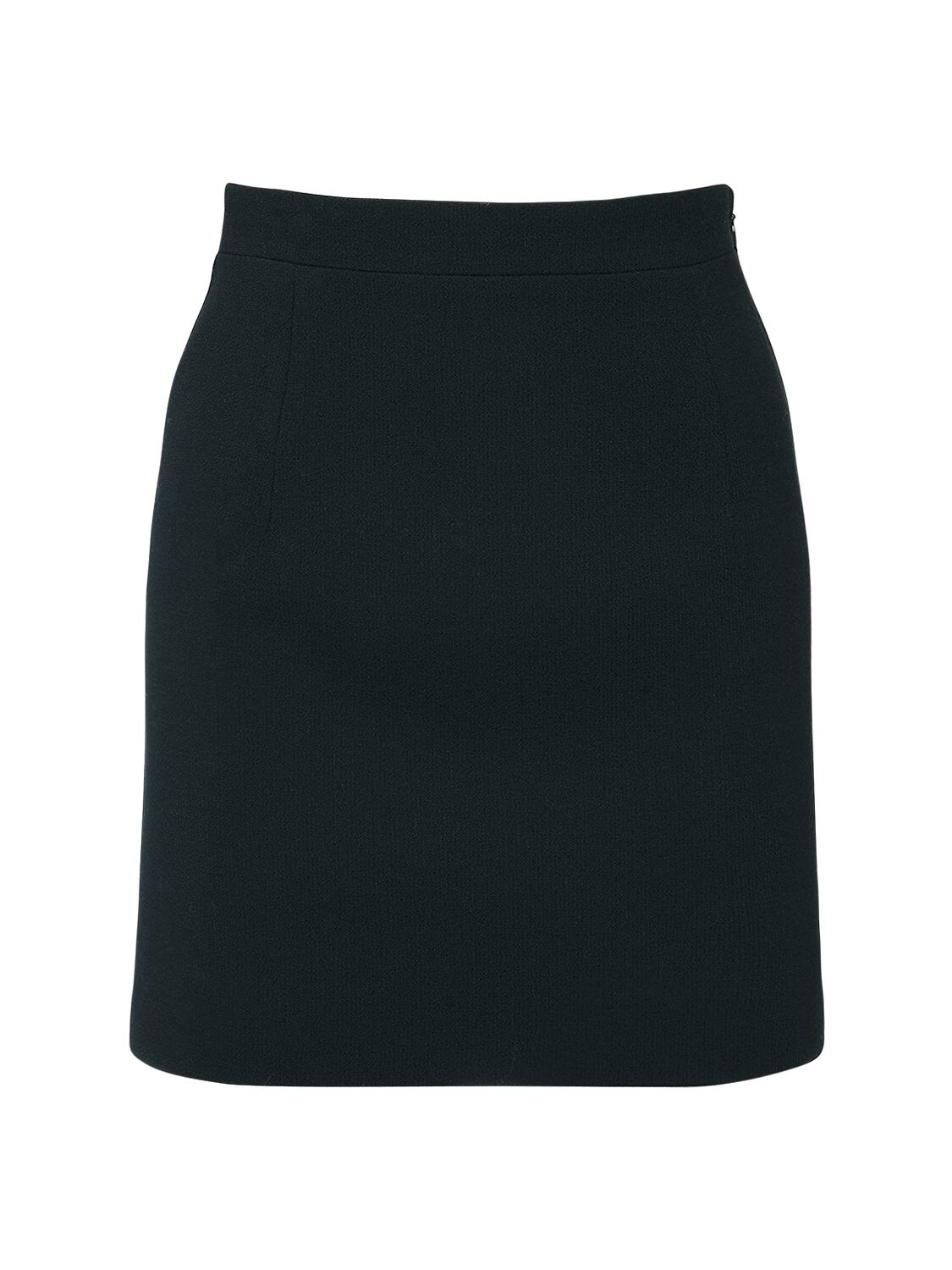 Alessandra Rich - Wool crepe mini skirt - Black | Luisaviaroma