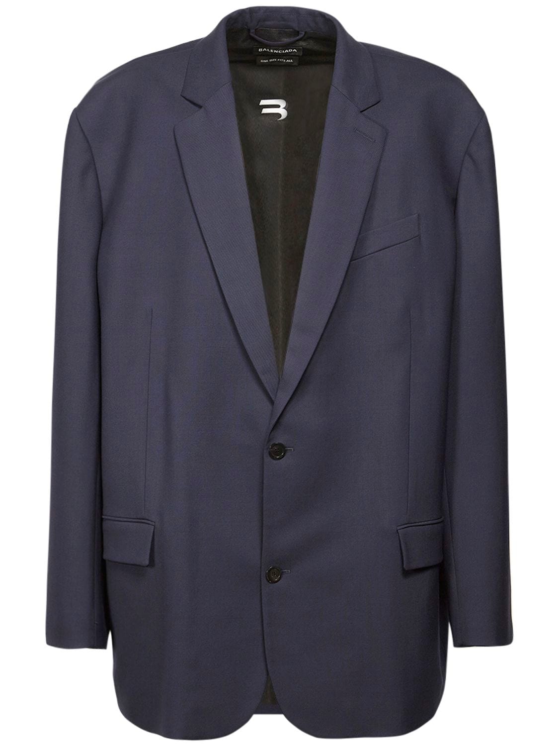 Balenciaga Navy Blue Single-breasted Jacket