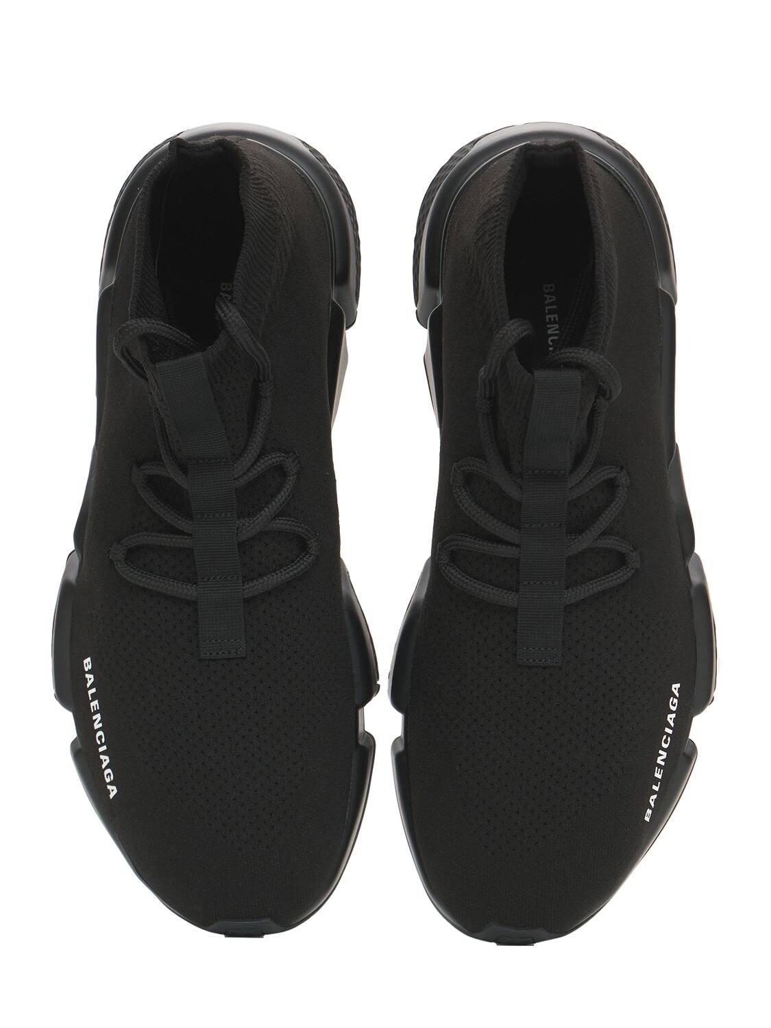 Shop Balenciaga Speed Lace-up Knit Sneakers In Black