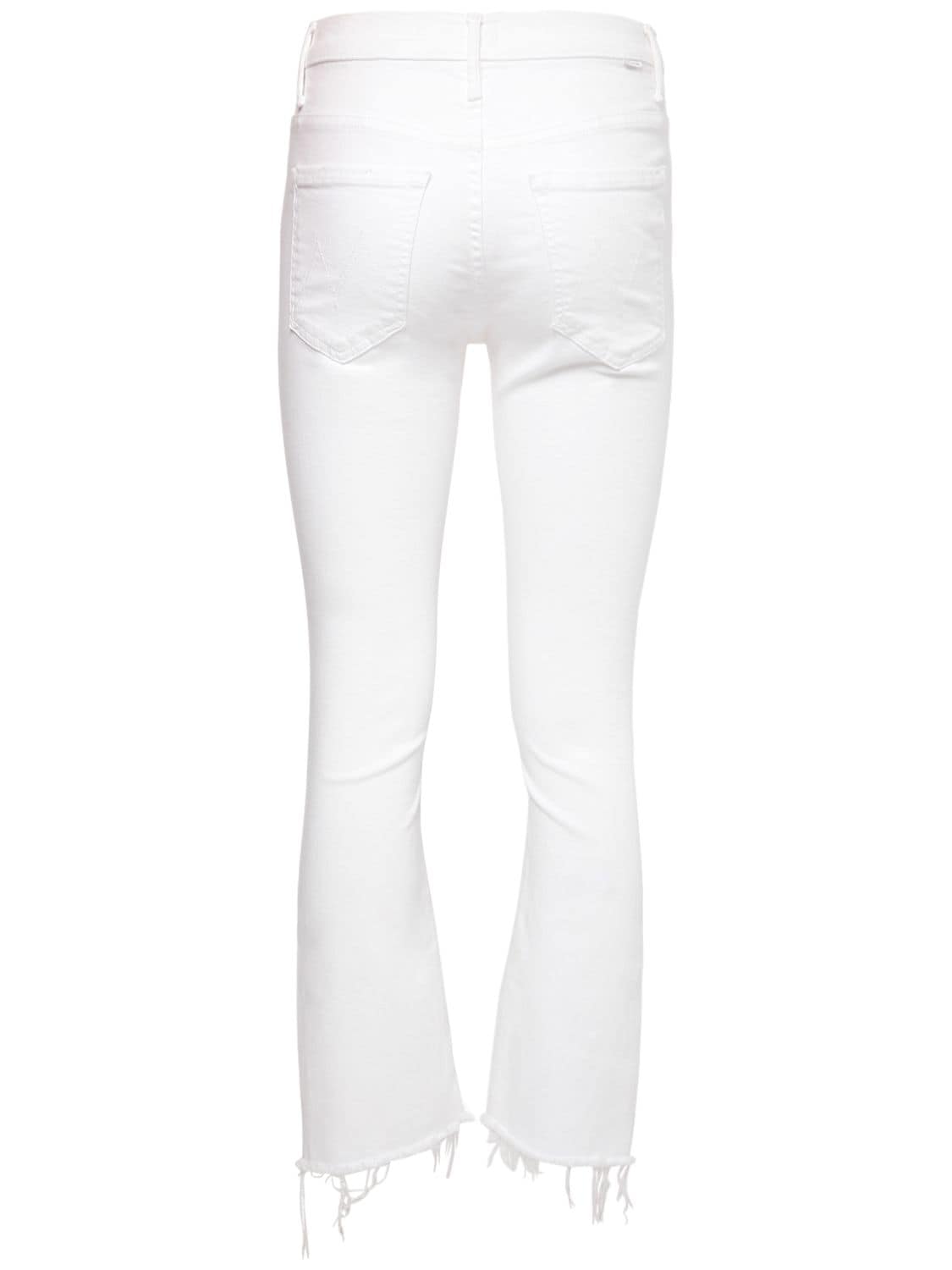Shop Mother The Insider Crop Fray Jeans In White