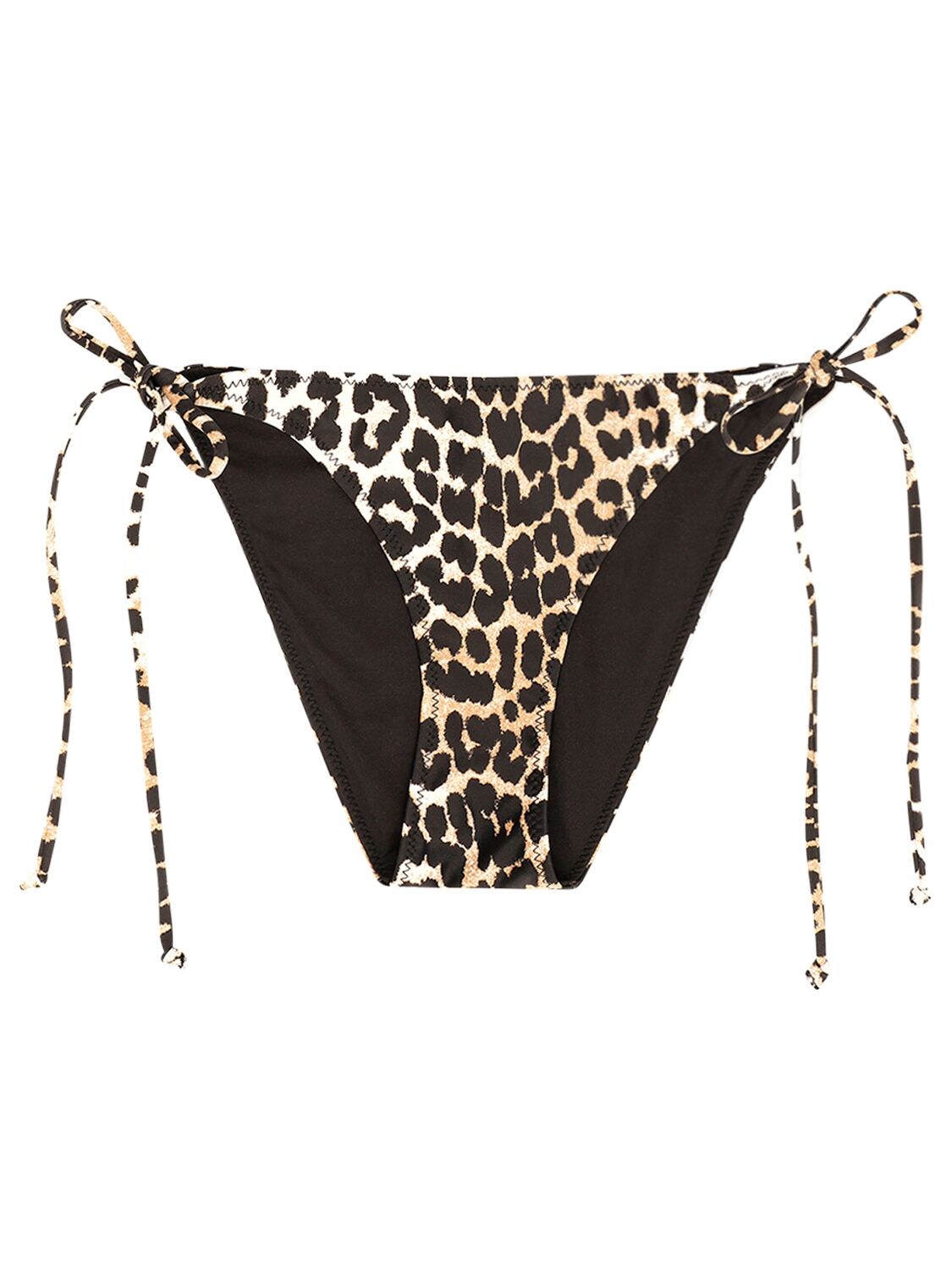 Slip Bikini In Techno Riciclato Leopard